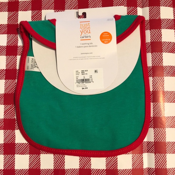 Carter’s Christmas Santa Claus Baby Bibs (2) - Picture 5 of 5